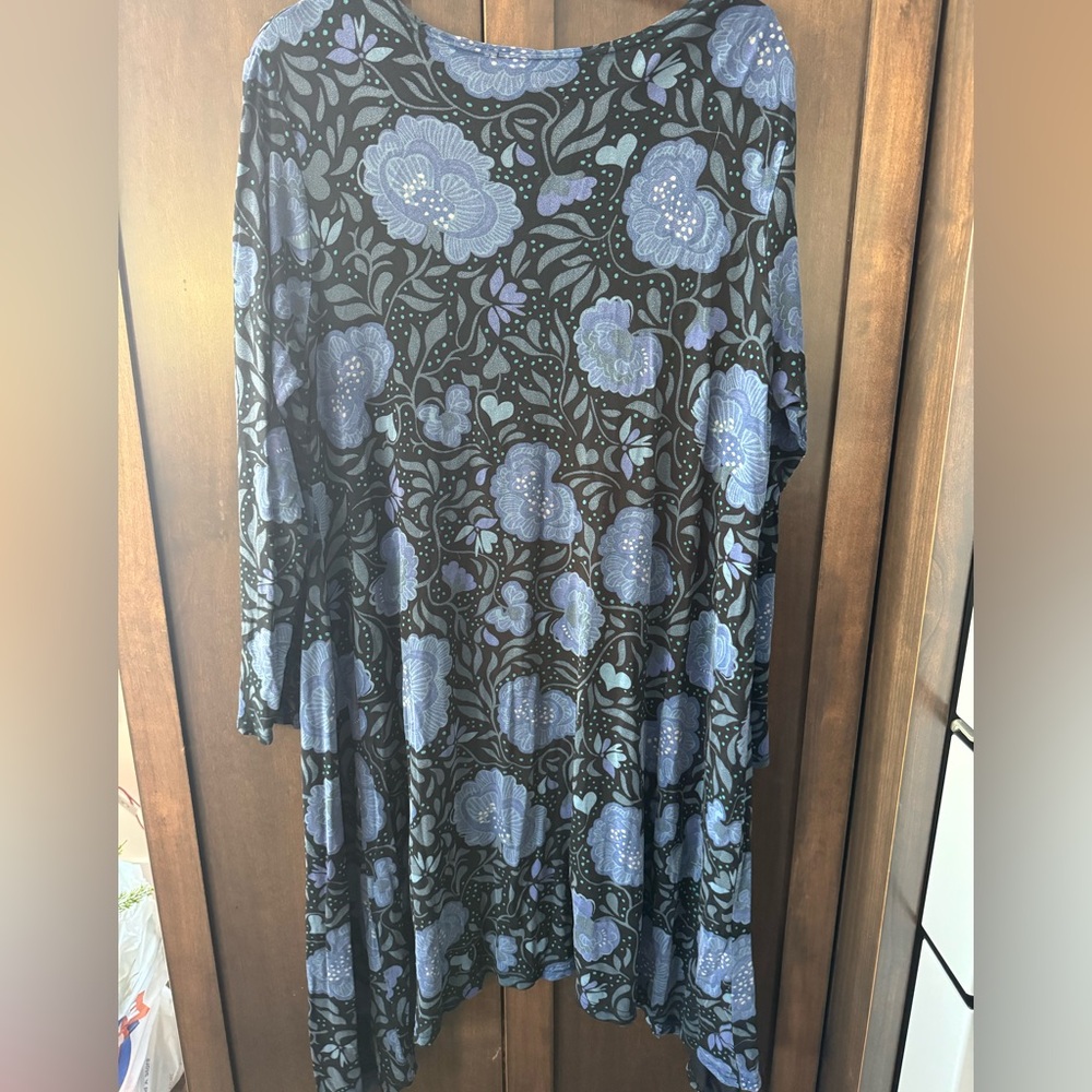 Gundrun Sjoden Boho Floral Asymmetrical Dress Long Sleeve XL - Picture 3 of 7